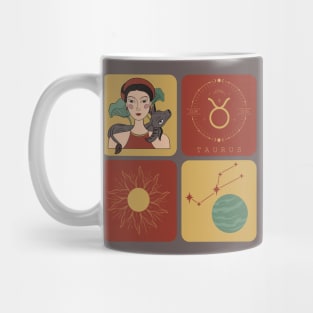 Taurus Astrological Signs Pattern Mug